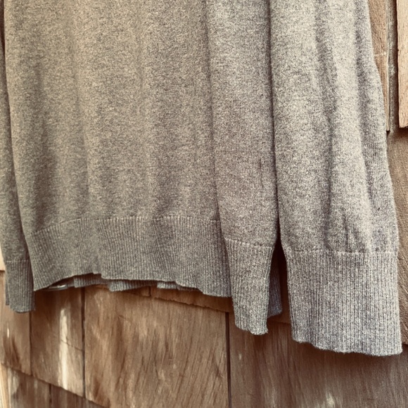 Eddie Bauer Sweater Mens TXL Olive Brown Cotton Merino Blend Fine Knit V-neck - Picture 14 of 14